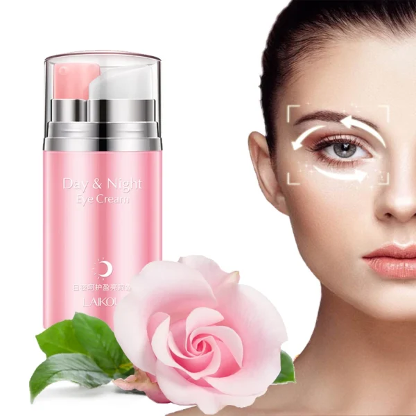 Premium Total Collagen Eye Essence Anti Aging Elastin Hyaluronic Acid Day & Night 2 IN 1 Moisturizing Eye Cream for Men & Women