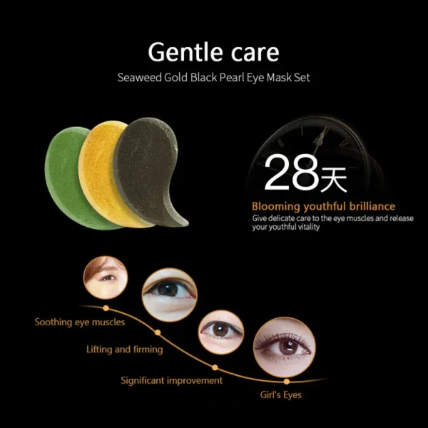 60pcs Hyaluronic Acid Repair Eye Patches Remove Dark Circles Moisturizing Eye Mask Crystal Collagen Gel Mask Eye Skin Care - Image 2