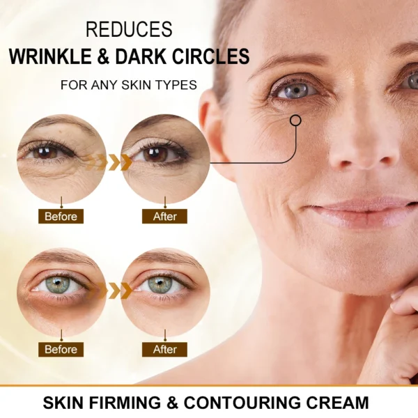 Peptide Anti Dark Circle Eye Cream Eye Bags Caffeine Anti-Wrinkle Massage Fine Lines Firm Whitening Cream Eyes Skin Care Beauty - Image 3