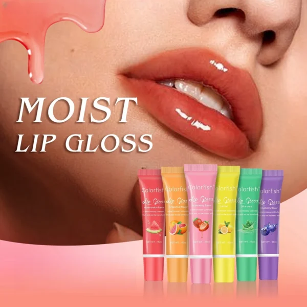 6PCS lip oil set 15ml high water supplement deep moisturizing lip gel lipstick set mothers gift party festival gift - Image 3