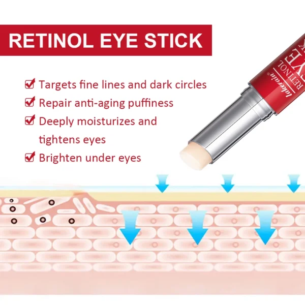 Retinol Eye Cream Lightening Dark Circles Firming Skin Instant Eye Repair Serum Stick for women Women Eyes Care - Image 4