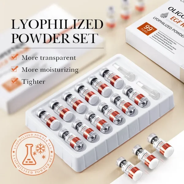 Facial Serum Yeast Freeze-Dried Power Skin Care Set Shrink Pores Moisturizing Brighten Anti Aging Peptides Essence - Image 5