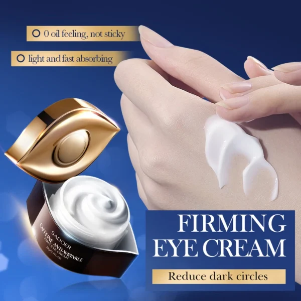 SADOER Caffeine Eye Cream Anti Dark Circles Eyes Bags Remover Firming Moisturizing Eye Creams Beauty Eyes Skin Care Products - Image 5