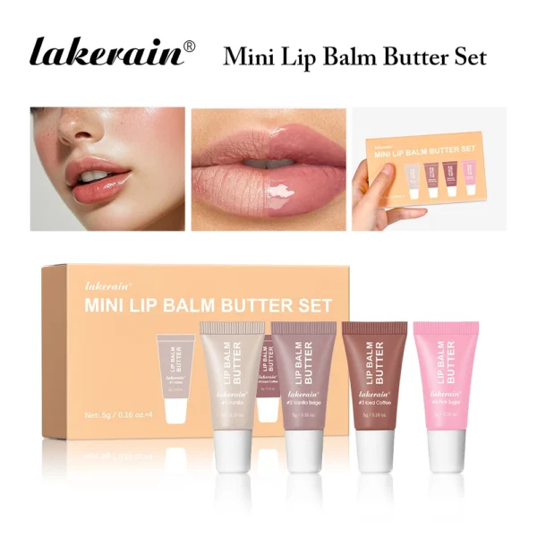 Summer Butter Mini Lip Balm Travel Kit Buttery Moisturizing Tinted Lip Balm Watery Multi-color Lipstick For All Skin Types - Image 2